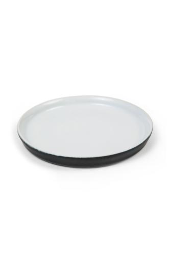 Coincasa κεραμικό πιάτο φαγητού δίχρωμο 16 cm - 007376833 Λευκό